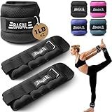 BAGAIL Ankle Wrist Weights for Women & Men, One Pair of 1/2/4/6/8/10 LBS Wearable Leg Arm Weights with Sleek Design & Secure Fit for Walking, Running, Pilates, Home Fitness & Physical Therapy - 2lb, Black