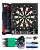 WIN.MAX Electronic Dart Board, Soft Tip Digital Dartboard for Adults, 34 Games 355 Variants Auto Scoring, 12 Darts 100 Tips, Adapter/Batteries, LCD Display Wall Mount for Home Bar Party Game Room