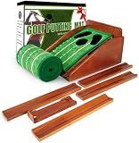GOTOSOBAY Putting Green Indoor,Golf Putting mat with Auto Ball Return – Premium Golf Putting Mat for Home, Office, or Outdoors – Golf Gift for Men & Women, Practice Anywhere (Green)