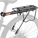 West Biking 110Lb Capacity Almost Universal Adjustable Bike Cargo Rack Cycling Equipment Stand Footstock Bicycle Luggage Carrier Racks with Reflective Logo
