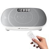 MERACH Vibration Plate Exercise Machine, Curved Vibration Plate for Lymphatic Drainage Weight Loss, Vibrating Plate with Real-Time Calorie Tracking on LED Display, Workout Equipment for Home Women Men