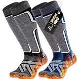 Cirorld Merino Wool Ski Socks Women Men,2 Pairs Knee High Winter Warm Skiing Socks Performance Thermal Snowboarding Socks