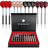 WINSDART Darts Metal Tip Set Steel Tip Darts 12 pcs Set 22g with Gift Box