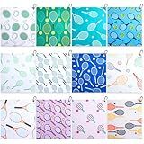 VitalCozy 12 Pcs Tennis Sweat Towel Tennis Gift for Women Cooling Sports Towel with Clip 15 x 17 Inch Absorbent Fast Drying Gym Sport Accessories for Men Team Coach Sport Player Fitness (Cute)