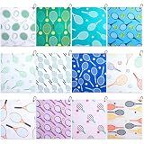 VitalCozy 12 Pcs Tennis Sweat Towel Tennis Gift for Women Cooling Sports Towel with Clip 15 x 17 Inch Absorbent Fast Drying Gym Sport Accessories for Men Team Coach Sport Player Fitness (Cute)