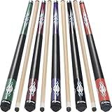 Kmise Pool Stick Set of 5, 58 Inch Pool Cue Stick,Snooker Play Billiard Pool Sticks for Men Professional,17oz 18oz Pool Stick for Bar House Pool Table Sports