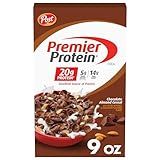 Premier Protein Chocolate Almond Cereal, Chocolatey Protein Breakfast Cereal Flakes with Sliced Almonds, Contains 20g of Protein Per Serving, 9 oz Box