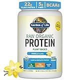 Garden of Life Protein Powder, Vegan Protein Powder, BCAA, Probiotics & Digestive Enzymes, Gluten & Lactose Free, Vanilla, 20 Servings