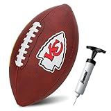Franklin Sports NFL Kansa City Chiefs Football - Youth Junior Size Football for Kids - Official NFL Team Logo + Colors Youth Ball - Kids Fan Shop Ball