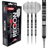 RED DRAGON Darts - Recon Series - 24g Parallel Barrel - Steel Tip Dart Set - 90% Professional Tungsten Darts Set - Nitro Flite Integrated Flight/Shaft, Dart Flights & Stems