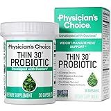 Physician's CHOICE Probiotics for Weight Management & Bloating - 6 Probiotic Strains - Prebiotics - Key ingredient Cayenne - Supports Gut Health - Weight Management for Women & Men - Green Tea - 30 CT