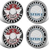 Equsion 2 Pcs Volleyball Flip Coin Volleyball Referee Equipment with Case Portable Toss Sport Coin Official Anti Rust for Umpire Training Matches Judge Equipment Accessories, 1.5 Inches in Diameter
