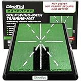 DivotPad Patented Golf Training Aid, Golf Mats Practice Indoor & Outdoor, Soft Fibre, Real Give, 5 lb, Woven Alignment, Extra Pad, Home Backyard Swing Trainer, Hitting Mat, Accessories Gift Men, Women