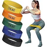 Tribe Lifting Fabric Resistance Bands for Glutes & Legs | 5 Fabric Workout Bands Set | Thick Booty Bands for Squats, Lunges, Hip Training, Physical Therapy & Home Workouts