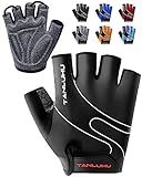 Tanluhu Cycling Gloves - Mountain Bike Half Finger Road Riding Gloves, Breathable, Shock-Absorbing, for Men and Women