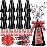Rotatingpals 12 Pcs Black Cheer Megaphone Bulk Plastic