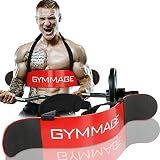 GYMMAGE Arm Blaster Biceps and Triceps Isolator Bomber Curl, Perfect Builder for Muscle Arms, Body Building, Home Gym Exercise Support (Red)