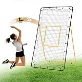NEWBULIG Volleyball Rebounder Net 7x4 ft, 5-Angle Adjustable Bounce Back Training Equipment, Durable Net for Practicing Volleying, Bumping, Spiking, Easy Setup & Portable Travel Bag for Storage, Black