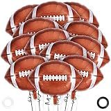 12 Pcs Football Balloons,18 Inch Football Foil Balloons,Football Party Balloon Sports Mylar Balloon Footballs Birthday Decorations for Footballs Party Sports Theme Party Supplies