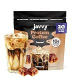 Javvy Protein Coffee for Cold Brew & Iced Coffee, Caramel Latte