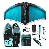 Lucid Ice Inflatable Hydrofoil Board Foil Surfboard 100L Inflatable Wing Foil Board with 5㎡ Inflatable Surf Wing Foil Wing Kite Wind Wingfoil with Hydrofoil F1060