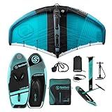 Lucid Ice Inflatable Hydrofoil Board Foil Surfboard 120L Inflatable Wing Foil Board with 5㎡ Inflatable Surf Wing Foil Wing Kite Wind Wingfoil with Hydrofoil F1060