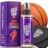 PYMENS Grip Spray Pro 4oz – #1 Grip Spray for Basketball Shoes + Microfiber Towel – Basketball Grip Spray | Anti-Slip Shoe Grip Spray for Indoor & Outdoor Courts