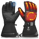 Heated Gloves for Men Women,Electric Heated Ski Glove with 3 Heat Settings