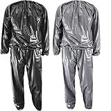 Swibow Heavy Duty Sauna Suit Men Women Weight Loss Exercise Slim Gym Fitness Workout Anti-Rip Sweat Sauna Suits (Black, XL)