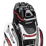 Founders Club Waterproof Club Lock Organizer Cart Bag for Men with Anti Rattle 14 Way Divider Top Full Length Dividers (White)