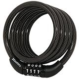 Master Lock Bike Lock Cable with Combination 4ft Black Bicycle Lock with Vinyl Coating 8143D