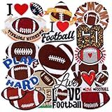 Estedro 15Pcs Football Iron on Patches for Hats Clothes Backpack Embroidered Sports Iron on Patches Bulk Cute Trucker Hat Patch Funny Game Day Applique Sew on Jacket Jeans Pants DIY Crafts Decorations
