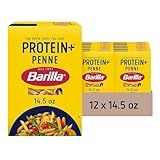 BARILLA Protein+ (Plus) Penne Pasta, 14.5 Ounce (Pack of 12) - plant based pasta - Made from Lentils, Chickpeas & Peas - Non-GMO, Kosher Certified and Vegan