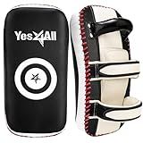 Yes4All Thick Boxing Strike Curved Thai Pad MMA Strike Kick Shield, Coaching Padding for Sparring for Kickboxing & Self Defense - Sold in Pairs