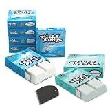 Sticky Bumps Original Surf Wax Bundle | 85g - 6 Pack Cool/Cold (69°F / 20°C) + 2 Pack Basecoat (All-Temp) + Wax Comb | Long-Lasting Grip | All-Natural, Biodegradable