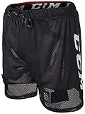 CCM Men's Loose Fit Hockey Mesh Jock Shorts with Sock Tabs Size Senior (US, Alpha, X-Large, Regular, Regular) Black