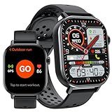 uaue GPS Smart Watch for Men, Fitness Tracker with 178+ Sports Modes, Fitness Watch with 2.06" AMOLED Touchscreen, Heart Rate/Sleep Monitor, IP68 Waterproof, Notifications for Android iOS