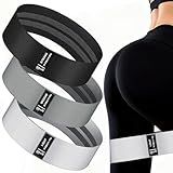 WTYIY Fabric Resistance Bands for Working Out, 3-Level Non-Slip Exercise Bands for Men and Women, Booty Bands Equipment for Home Workout, Pilates, Yoga, Fitness.