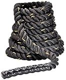 Fitvids Battle Rope 1.5Inch 2 Inch Diameter Poly Dacron 30 FT – 40 FT – 1.5-Inch, 30FT – Black