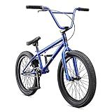 Mongoose Legion L20 Kids Freestyle BMX Bike, Intermediate Rider, Boys and Girls Bikes, 20-Inch Wheels, Hi-Ten Steel Frame, Micro Drive 25x9T BMX Gearing, Blue