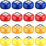 16 Pieces Mini Shuffleboard Replacement Pucks Tabletop Equipment Rollers Set Shuffleboard Curling Accessories (Red, Blue, Orange, Yellow)