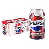 Pepsi Prebiotic Cola, Cherry Vanilla, 12 fl oz Cans (8 Pack), 30 Calories, 5g Prebiotic Fiber, 5g Sugar, Soda Pop Cola