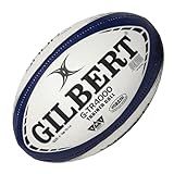 World Rugby Shop X Gilbert G-TR4000 Rugby Ball Size 4 - Durable Rugby Equipment - Triangular Surface Grip - 3 Ply Construction - Navy