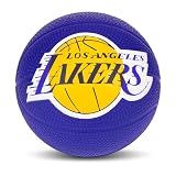 Franklin Sports NBA Los Angeles Lakers Mini Foam Basketball - Kids 5.5" Inch Toy Basketball for Over the Door + Mini Indoor Hoops - NBA Fan Shop Soft Foam Indoor Kids Balls