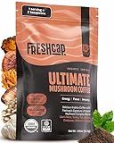 Mushroom Coffee 12,000mg – Organic Instant Coffee with 6 Adaptogenic Mushrooms & 29% Beta-Glucans – Nootropic for Clean Energy, Focus, No Jitters, Ayurveda Immune Support (15 Servings)