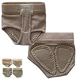 DANCEYOU Foot Undies Thongs 1/2 Pairs Lyrical Dance Paws Pads Ballet Belly Contemporary Dance Shoes for Kids Women and Men Upgraded Version 1 Pairs, Lightbrown XS