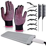 MORGLES Heat Resistant Gloves & Hair Styling Kit (11-Piece Set)
