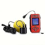 Kayak Portable Fish Depth Finder Water Handheld Fish Finder Sonar Castable Kayak Boat Fishfinder Transducer Fishing LCD Display