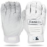 Franklin Sports CFX Pro Full Color Chrome Series Batting Gloves CFX Pro Full Color Chrome Batting Gloves, White, Adult Medium