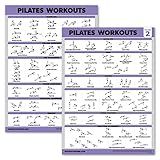 Palace Learning 2 Pack - Pilates Workout Posters Volume 1 & 2 - Pilates Mat Work Exercises - Fitness Chart Set (18" x 24", LAMINATED)